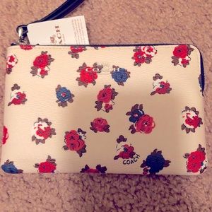 Coach zip top wristlet